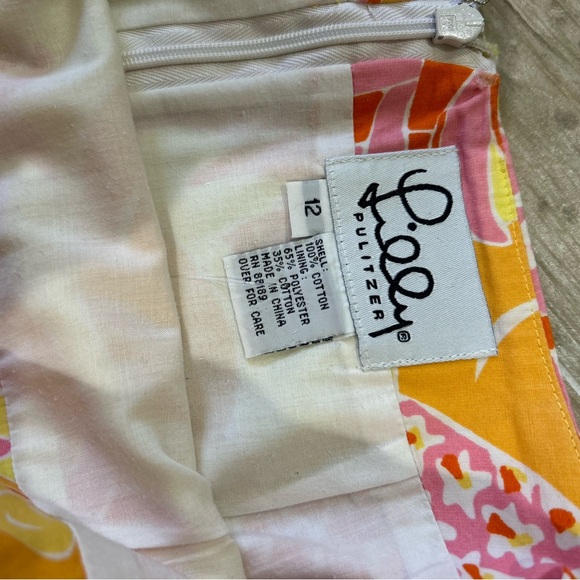Vintage Pineapple print 🍍🍍Lilly Pulitzer skirt. Size 12 - Picture 15 of 16